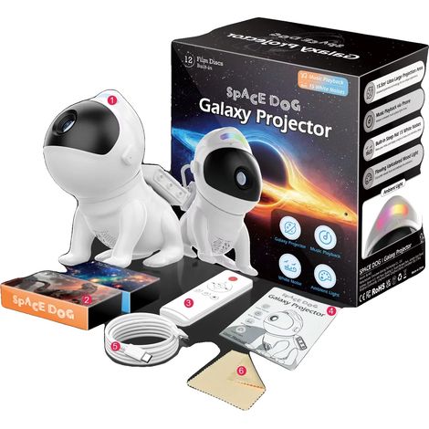 Luce notturna, 13 film a tema, funzionalità altoparlante Bluetooth, BL-X02-White (1/2)