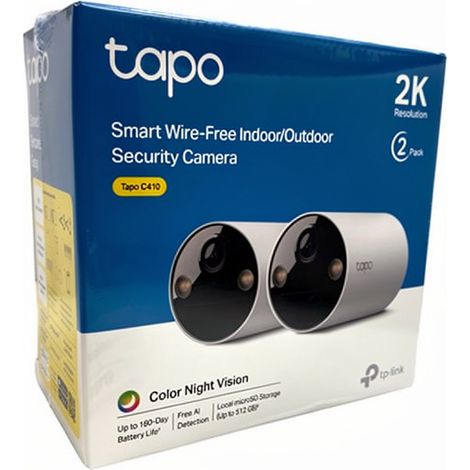 Filiyano-Caméra de surveillance réseau extérieure TP-Link Tapo C410 (lot de 2), résolution 2304 x 1296 (1/2)
