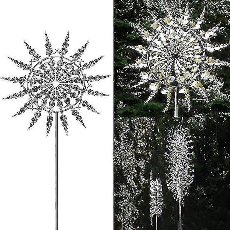 Einzigartige und magische kinetische Metallwindmühle, Gartendekoration (1/5)