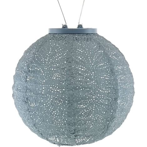 LUMIZ Solarlampe Folia rund Ø 20 cm grau-balu