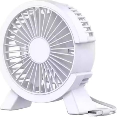 JSSEVN - Este mini ventilador de escritorio USB es silencioso, portátil y compacto, y cuenta con una base estable con una almohadilla de goma suave y antideslizante. (1/5)