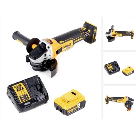 Amoladora angular sin cable DeWalt DCG 405 P1 18V 125mm sin escobillas + 1x batería recargable 5.0Ah + cargador