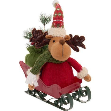 Renne de Noël Snovi avec traîneau H. 40 cm - Feeric lights & christmas (1/2)