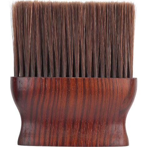 Brosse à poussière cou de barbier avec manche en bois, idéale pour salon de coiffure et coiffeur (1/5)