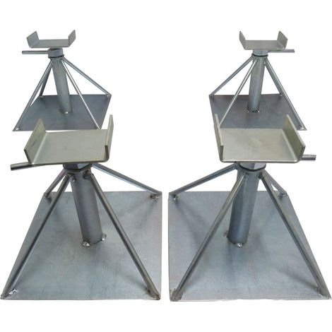 Caravan Chassis Axle Stands x4 (9.5'' - 14'' Mobile Home Static Support Main Unit Primary) (1/5)