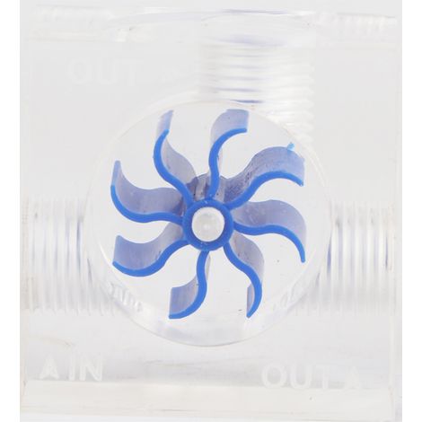 Indicateur de Débit pour Refroidissement à Eau, Filetage G1/4, Accessoire PC Acrylique Bleu LSJ PM3 (1/5)