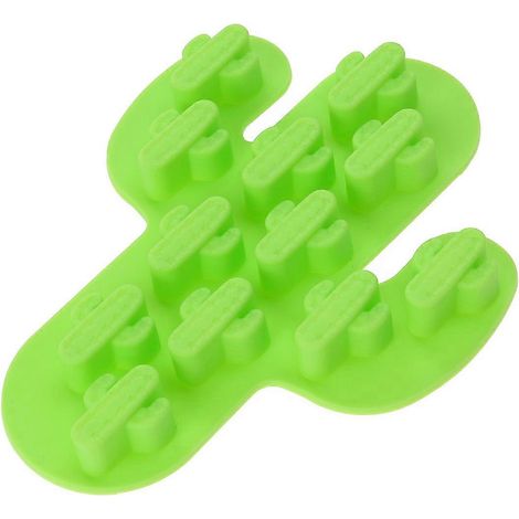Moule en silicone à 12 compartiments en forme de cactus, outil de décoration de gâteaux, moule à dessert, chocolat et fondant, outils de pâtisserie (1/4)