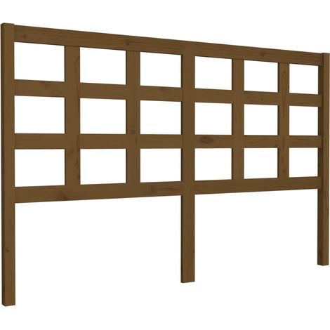 Maison Exclusive - Cabecero de cama madera maciza de pino marrón (1/5)