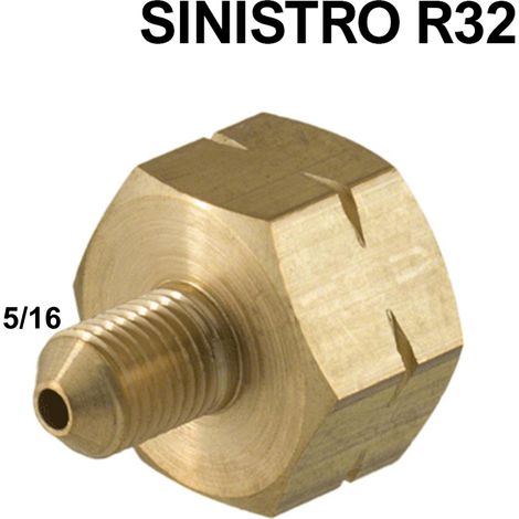RACCORDO BOMBOLA DA 5 E 10KG R32 FEMMINA SINISTRO USCITA 5/16