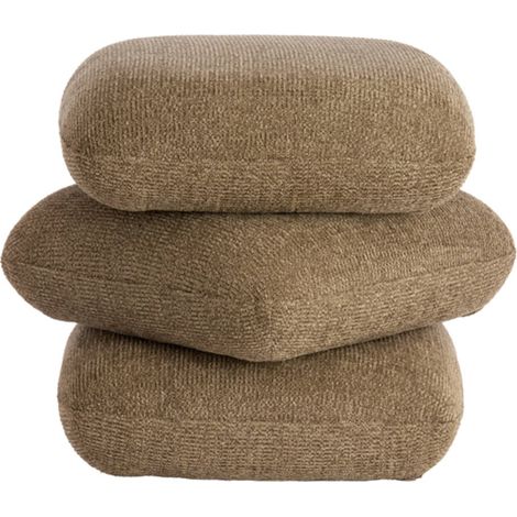 Pouf quadrato in legno color testa di moro 44,5x44,5x44,5 cm -