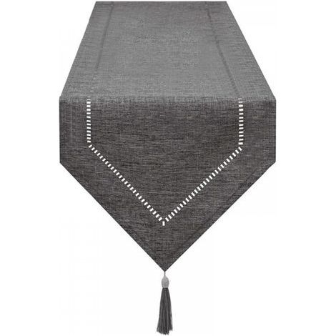 1pc Chemin de Table Lin Gris 32 x 180 cm, Chemin de Table de Haute Qualité, Chemin de Table Uni, Moderne, Facile d'entretien pour Table à Manger, Table Basse, Restaurant, Décoration (1/5)