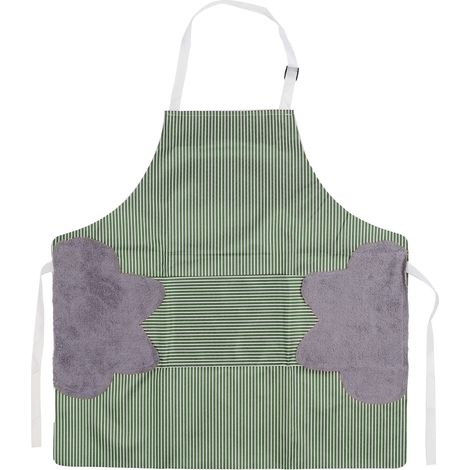 Tablier de cosmétique, tablier de manucure avec bavette réglable, fournitures pour ongles, vert, ajustable au cou (1/5)