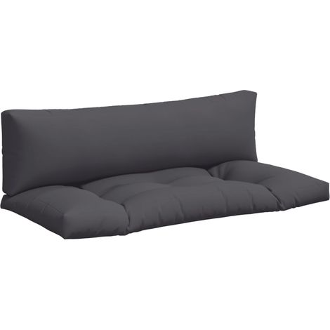 Maison Exclusive - Cojines para palets 2 unidades tela gris antra