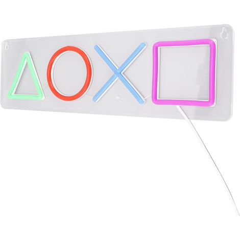 Enseigne lumineuse néon LED à intensité variable, alimentée par USB, idéale pour une salle de jeux vidéo, un bar ou une fête d'anniversaire. Décoration murale. (1/5)