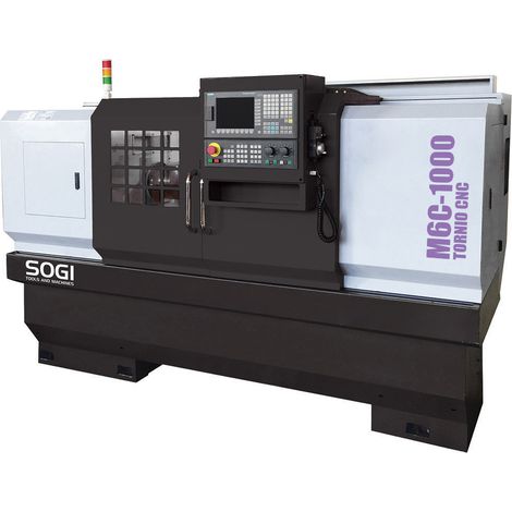 Tornio CNC ad autoapprendimento SOGI M6C -1000 460x1000 mm - controllo numerico SIEMENS 808D + accessori (1/5)