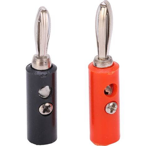 Fiche banane JT-002 de 4 mm, en laiton nickelé, pour instruments d'enseignement et équipements électroniques. (1/5)