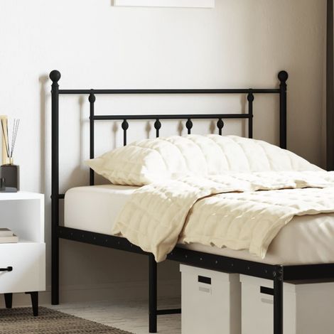 Testiera per Letto,Testata del letto,Schienale del letto in Metallo Nero 100 cm CNWI127563 BonneVie (1/5)