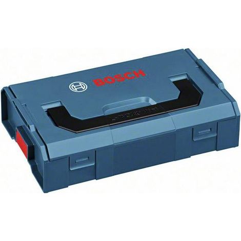Bosch – Boîte à outils L-BOXX Mini Professional 26 cm – Polypropylène noir et bleu – Verrouillage et couvercle à charnière – 6,3 cm de hauteur