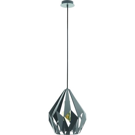 Lampe suspendue grise Carlton 1 Ø 31cm - 33092