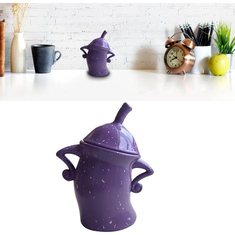 Boîte de rangement PVC violette pour Halloween, résistante aux chutes et durable pour bureau (1/5)