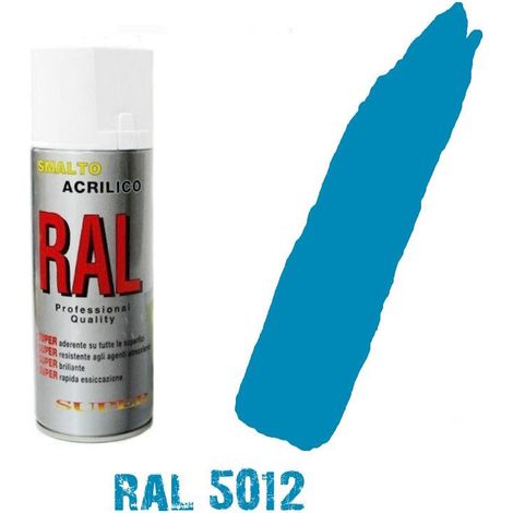 Bomboletta spray azzurro ral 5012 acrilico vernice  brillante lucido graffiti