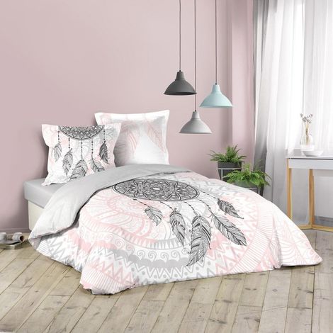Housse de couette 200x200 + 2 taies Namaste coton (1/2)