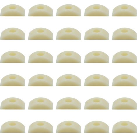 Lot de 30 écrous et rondelles M8 en forme de croissant de lune pour meubles - En plastique nylon - Connexion sûre - Convient pour différents meubles (beige) (1/5)