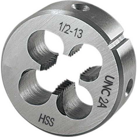 Die, Unc, Filettatura: Unc No. 10-24 Pollici Reti Da 24 Pollici, Diametro Esterno X Altezza 20 Mm X 7