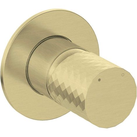 Miscelatore doccia da incasso con leva decorativa finitura oro spazzolato - Hexo