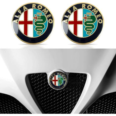 X 74mm Badge Alfa Romeo Gt 147 159 Brera Mito Giulietta Giulia Capot (1/3)