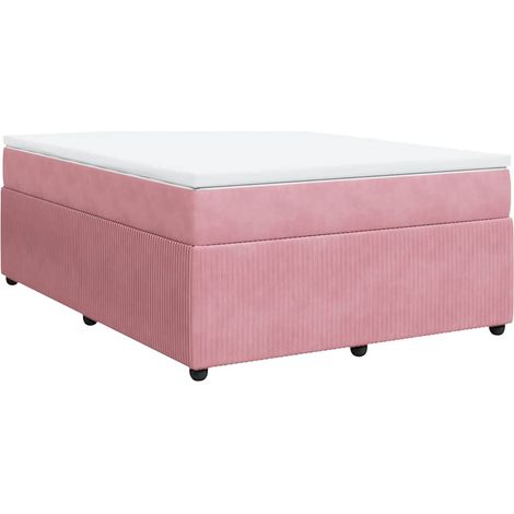 Maison Exclusive - Boxspringbett mit Matratze Rosa 140x190 cm Sam