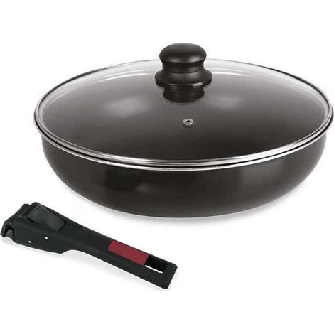 Sitram - Sauteuse en aluminium (Diametre : 28 cm) avec poignee amovible - tous feux dont induction - Capacite 3 litres (1/5)