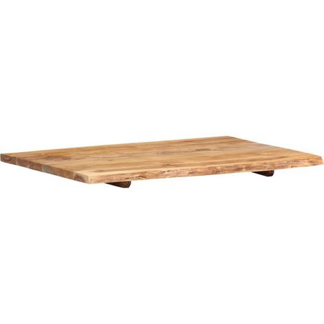 Dessus de meuble-lavabo de salle de bain acacia étagère flottante tablette de meuble-lavabo plateau de meuble-lavabo 80x55x2,5 cm (1/5)