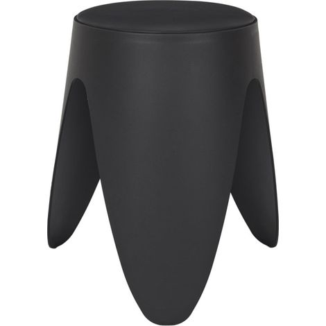 Tabouret Léger Empilable en Plastique - Tabouret Gain de Place Modulable  Noir  D 30 x H 46 cm - Livraison gratuite (1/5)