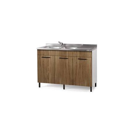 KIT CUCINA BASE 3 ANTE 120X50XH85 CM S/LAVELLO NOCE