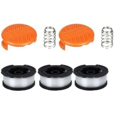 Black & Decker Trimmerspule, 0,2 cm Trimmerspule (3 Trimmerfäden, 2 Kappen, 2 Federn) (1/4)