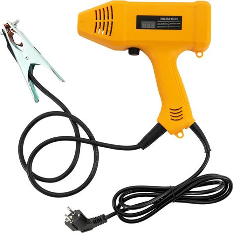 3000W machine de soudage à la main 220V Machine de soudage portable pistolet de soudage numérique Machine de soudage adaptée à la fabrication de machines tôlerie réparation automobile (Orange)