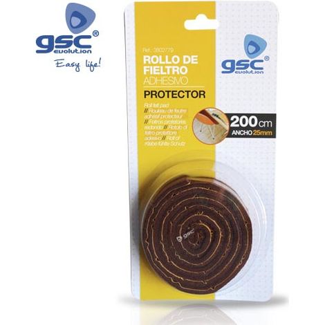 Rolle von Filzklebstoffmöbeln 25mmx2M Braun GSC 003802779