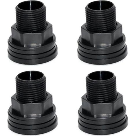 PVC Bulkhead Fitting Double Threaded Bulkhead eau Tank raccord pour Rain Barrels Aquariums eau Tanks Tubs Pools (1/5)