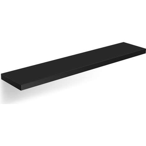 Mensola a parete mobile pensile libreria sospesa portaspezie da cucina mobiletto bagno 90cm nero
