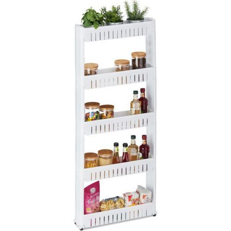 Etagere De Cuisine A Roulettes - 5 Niveaux - 131x12 5x54 Cm - Pour Cuisine Et Salle De Bain - 1 Piece (1/5)