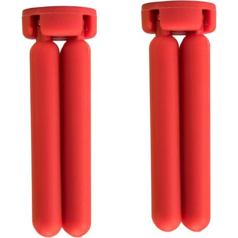 Lot de 2 dessous de plat pliables en silicone rouge, thermorésistant et antidérapant, pour plans travail de cuisine