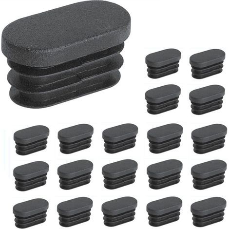 100 pieces 15x30mm Plastic End Caps, for Furniture Leg Tubes, Oval End Caps, for Chair Legs, Plastic Caps, for Oval Pipes (1/5)