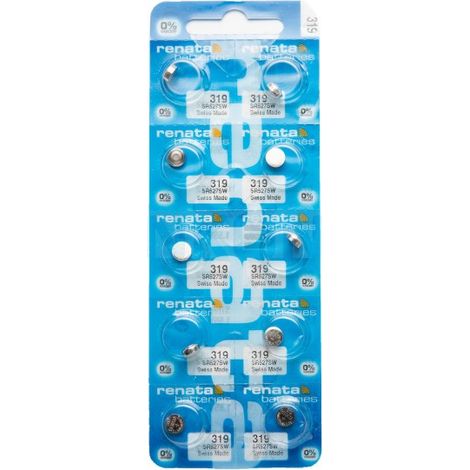 .Renata 319 SR527SW Blister de 10 piles.
.