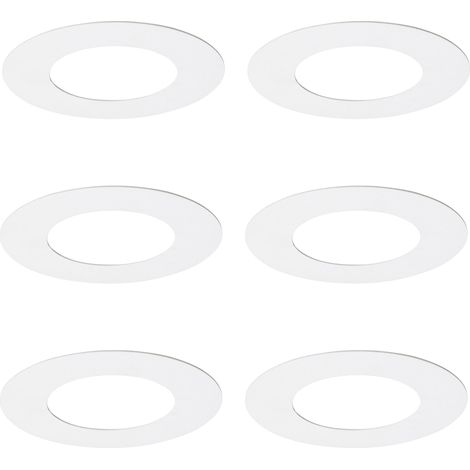 QAZQA Set of 6 White Spacer Rings for Recessed Spotlights 7.5 -