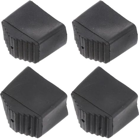 Juego de 4 patas de goma antideslizantes para escaleras de mano: protección para el suelo, absorción de impactos, fácil instalación, accesorios de seguridad, escalera de 1,69 x 1,65 x 0,91 pulgadas.