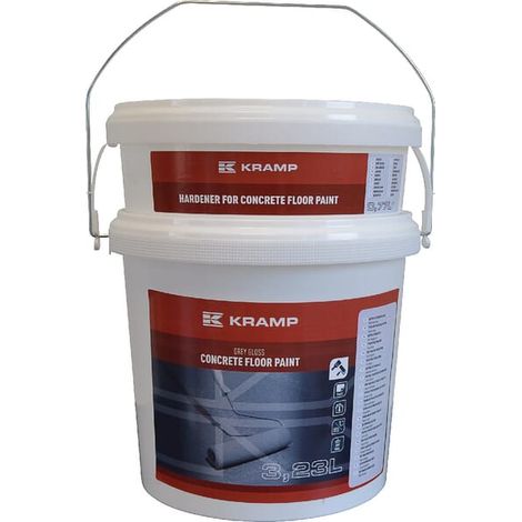 Pittura bicomponente Kramp per superfici in calcestruzzo, grigia 4 l 069920121408KR (1/3)