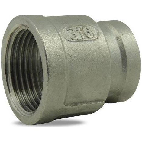 Manchon réduit femelle / femelle en inox 316 Ø A: 3/8'' Ø B: 1/8'' (1/3)