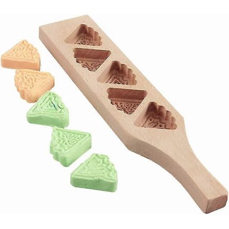 Moule à gâteaux de lune en bois, mini-gâteaux triangulaires (5 pièces) (1/5)