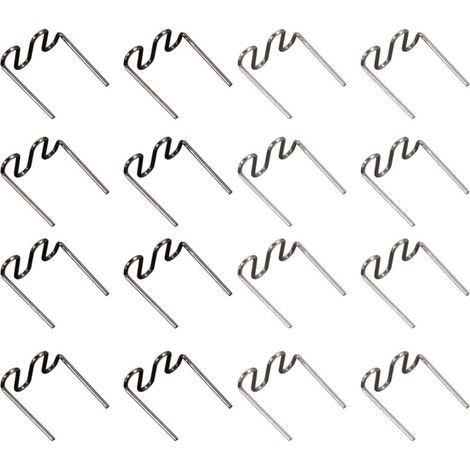500 agrafeuses à chaud pour réparation de plastique, prédécoupées en forme de vague, 0,6 mm/0,8 mm, grandes vagues (1/4)